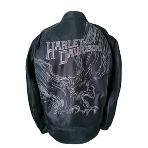 Harley-Davidson Eagle Men’s Black Mesh Jacket Size M